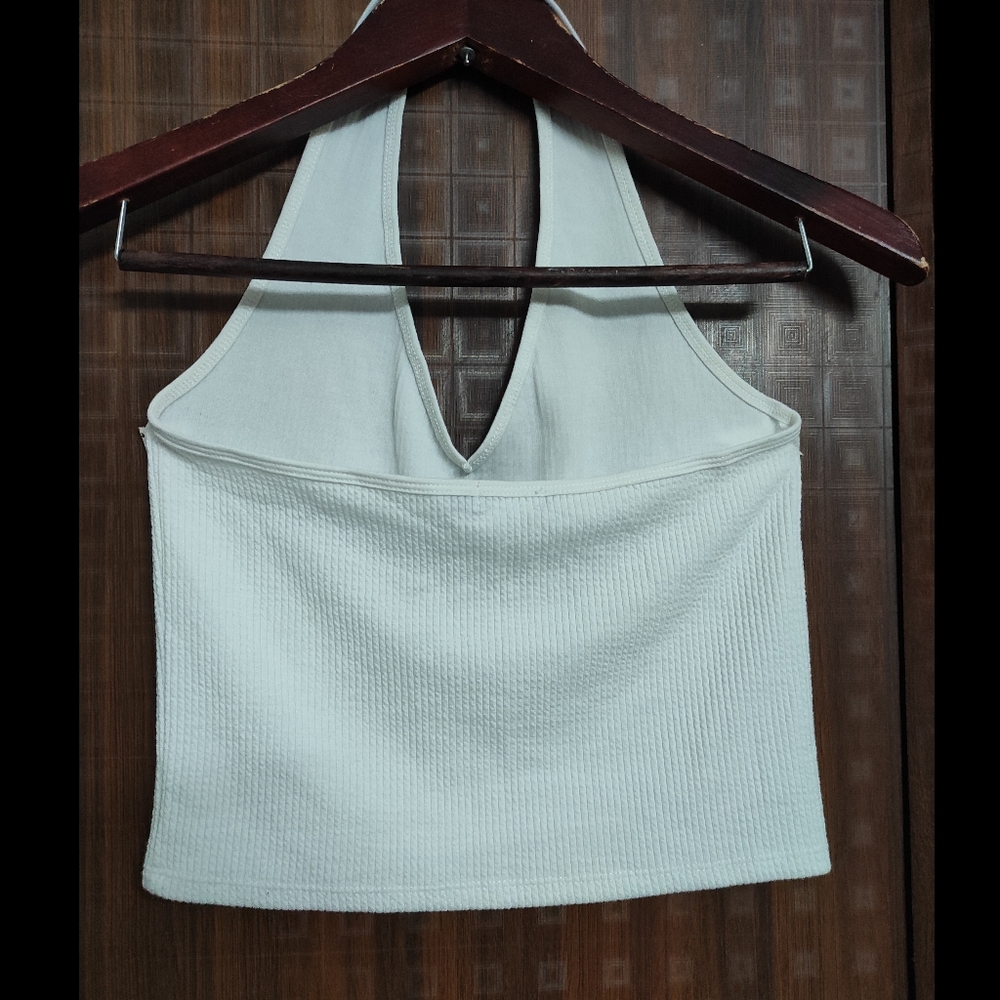 White Ribbed top - Picture 3 of 7